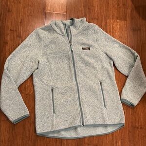 LL Bean Blue Heathered Fleece